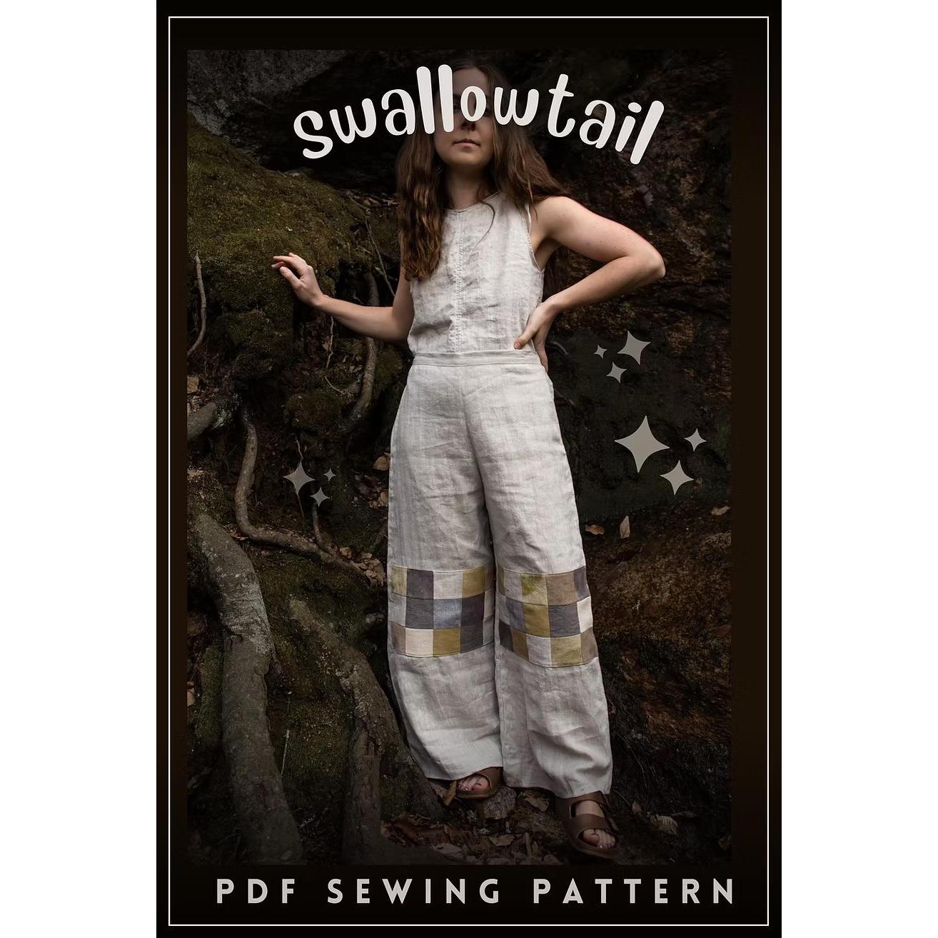 Charlie Darwin Textiles-Swallowtail Pants Pattern-sewing pattern-gather here online