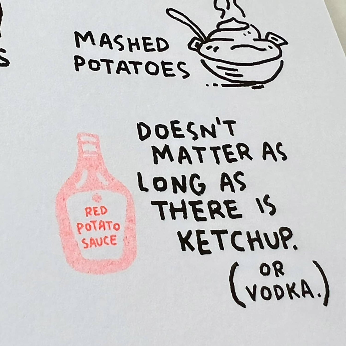 Ladyfingers Letterpress-Potato Trying Times Risograph Greeting Card-greeting card-gather here online