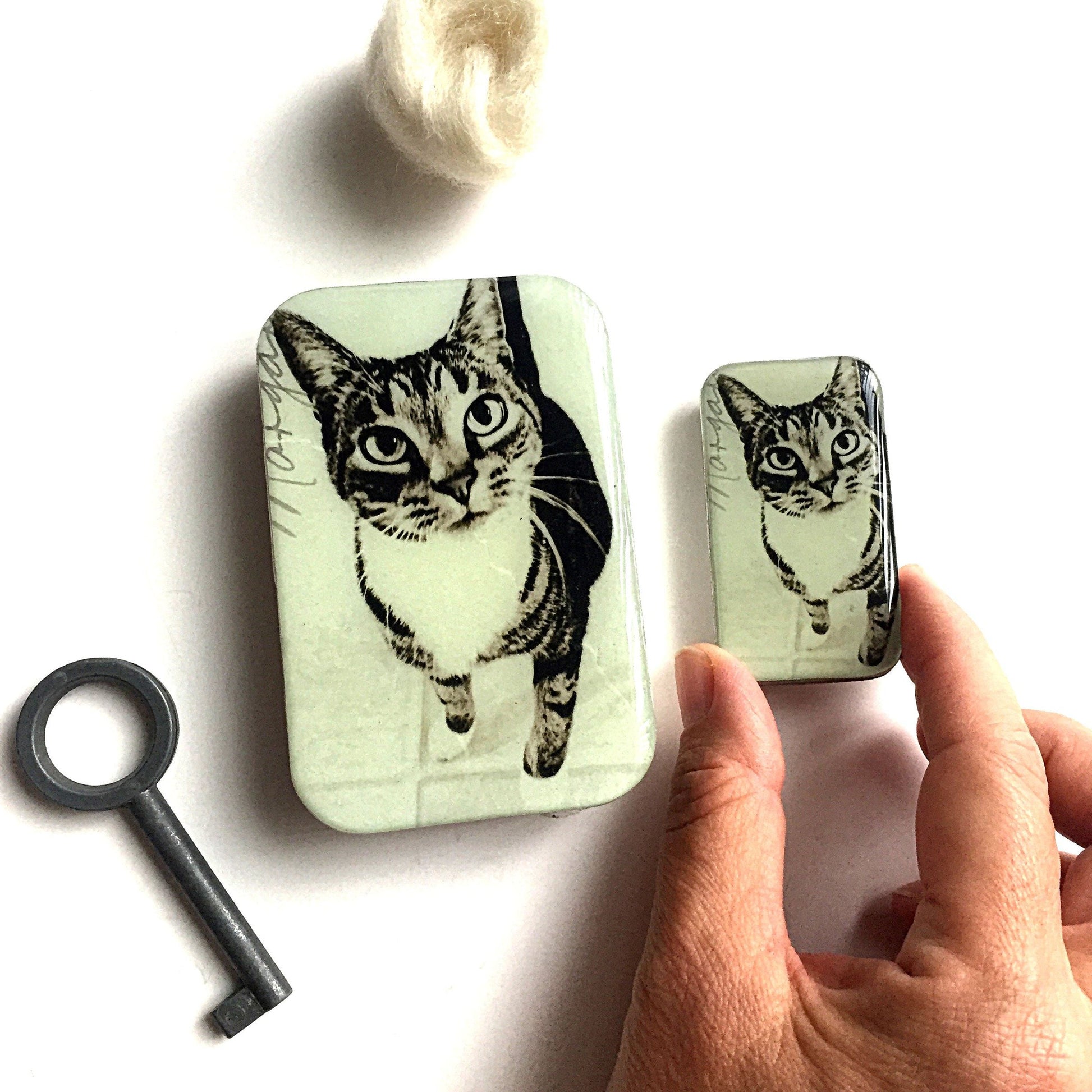 Firefly Notes-Cat Small Notions Tin-knitting notion-gather here online