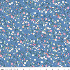 Riley Blake Designs-Floral Blue-fabric-gather here online