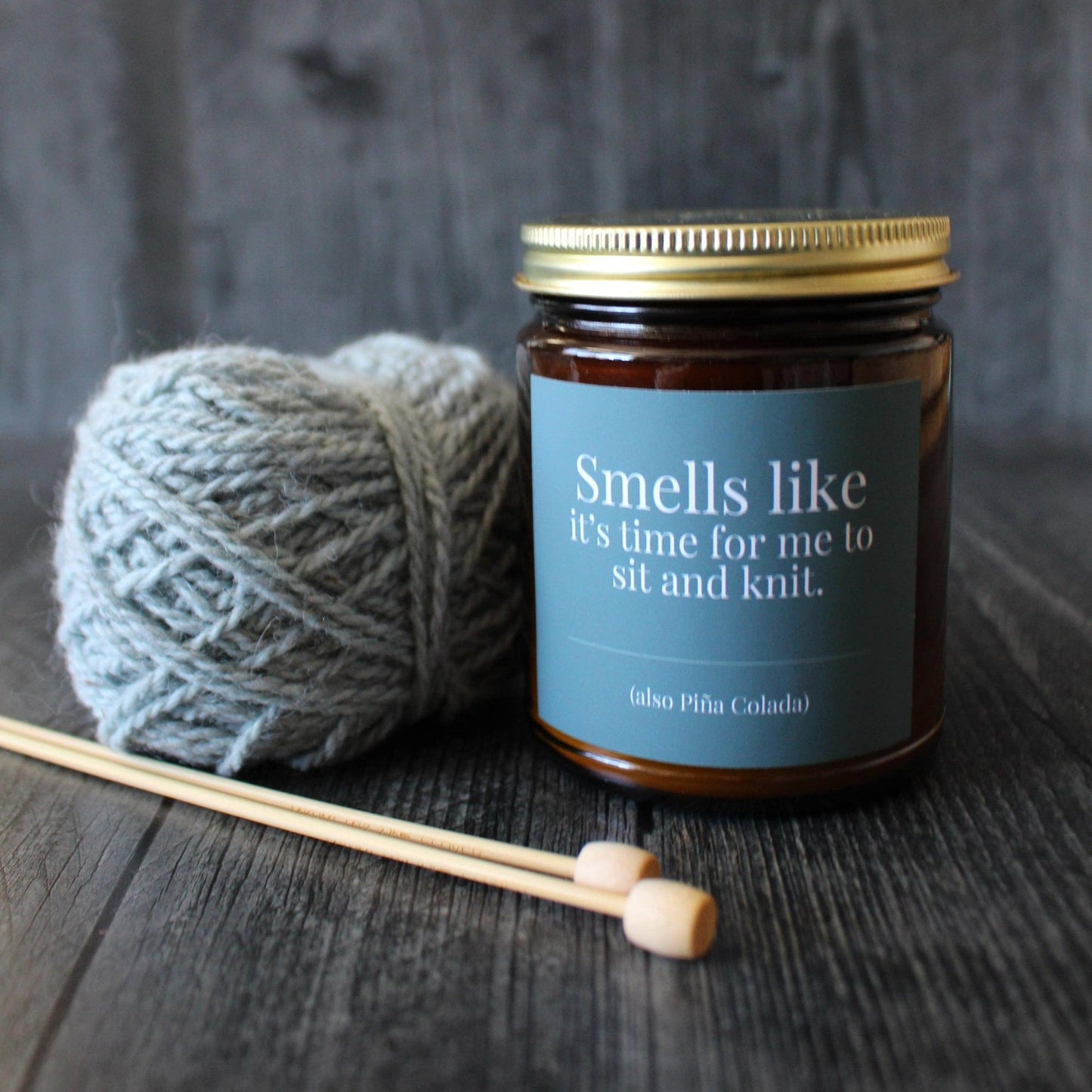 NNK Press-Hand-poured Coconut Soy Wax Candle For Knitters - 4oz-accessory-4 Oz Piña Colada | Smells like it's time for me to sit and knit.-gather here online