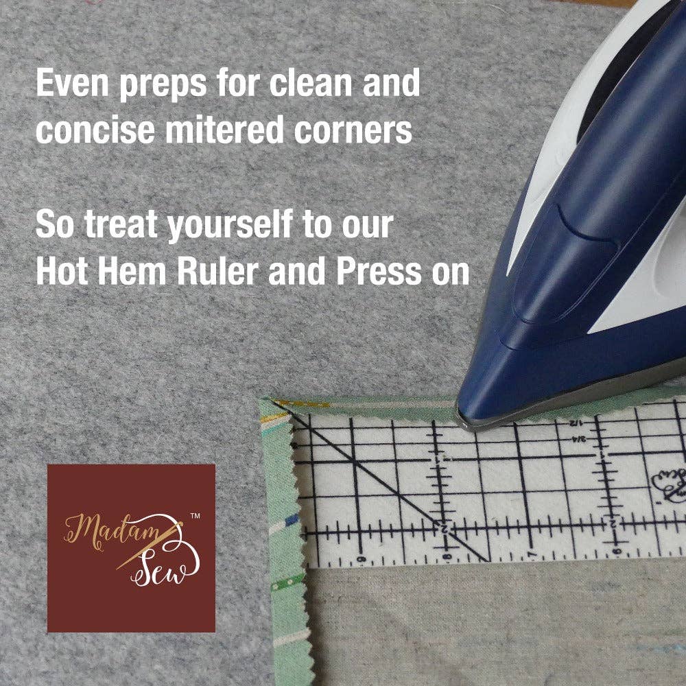 Madam Sew-Hot Hem Ruler-sewing notion-gather here online