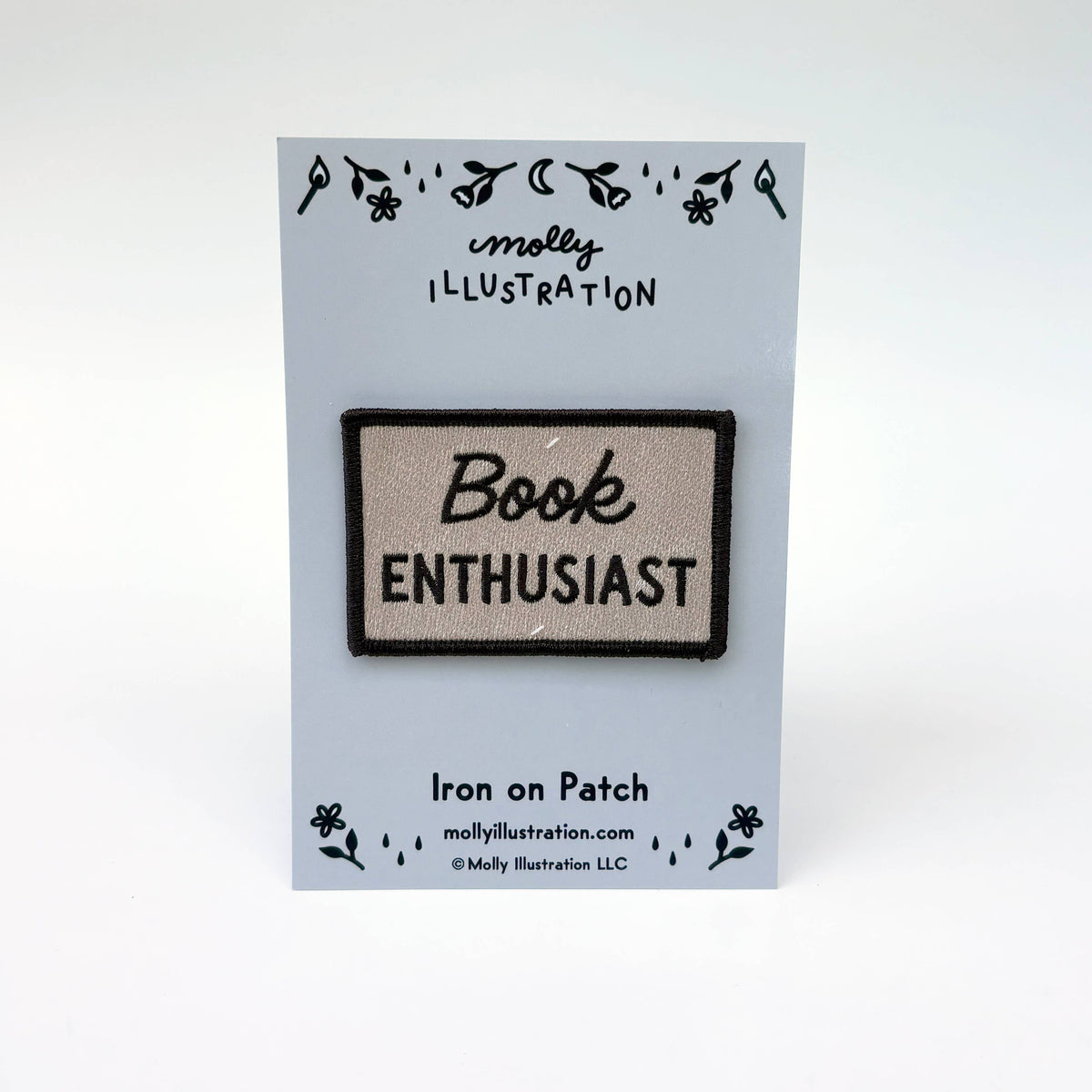 Book Enthusiast Vintage Style Iron-On Patch