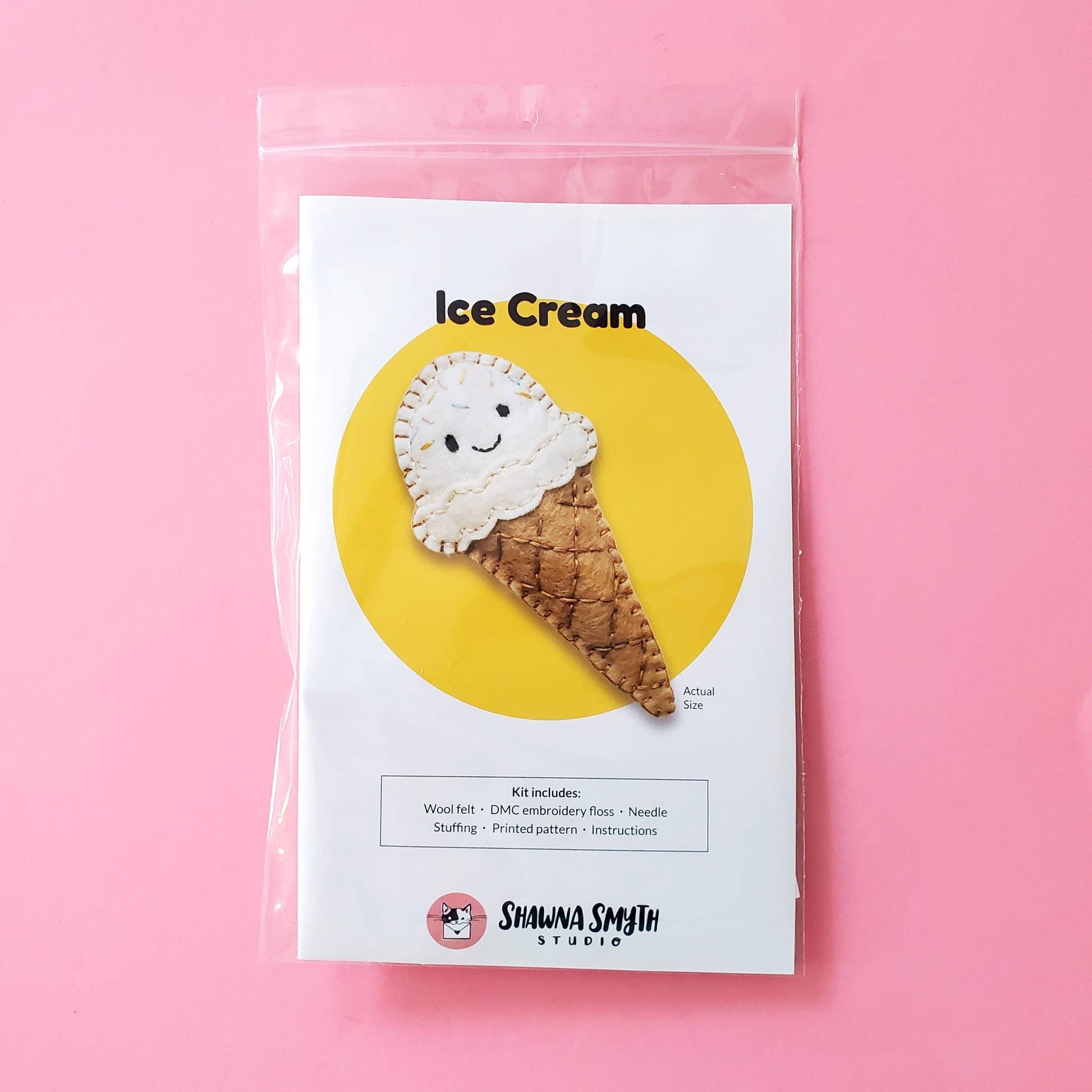 Shawna Smyth Studio-Ice Cream DIY Felt Kit-sewing kit-gather here online