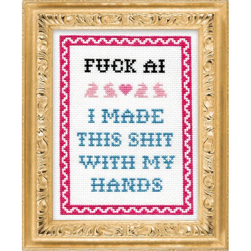 Subversive Cross Stitch-F*CK AI Deluxe Cross Stitch Kit-xstitch kit-gather here online
