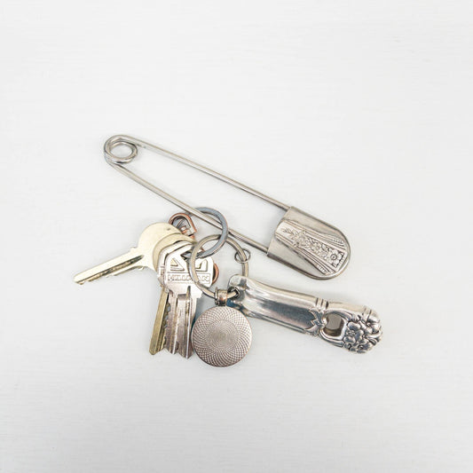Girl Ran Away With the Spoon-Giant Safety Pin Keychain-patches + pins-gather here online