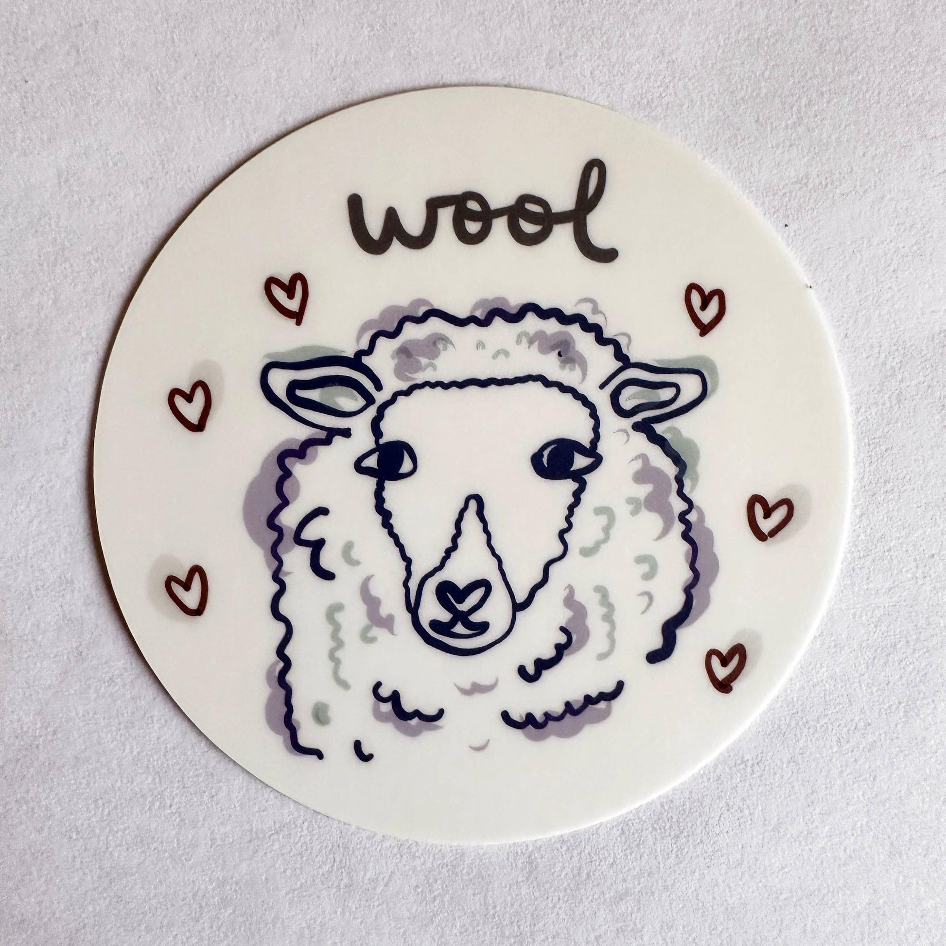 Made by Nilina-Wool Sheep Vinyl Sticker-sticker-gather here online