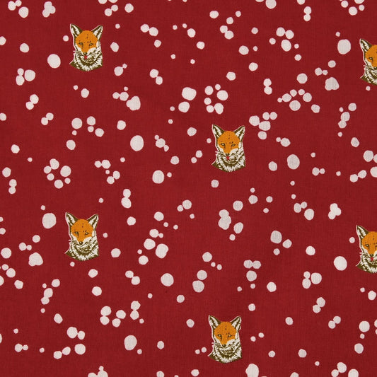 Echino-echino Fox Red on Cotton Lawn-fabric-gather here online