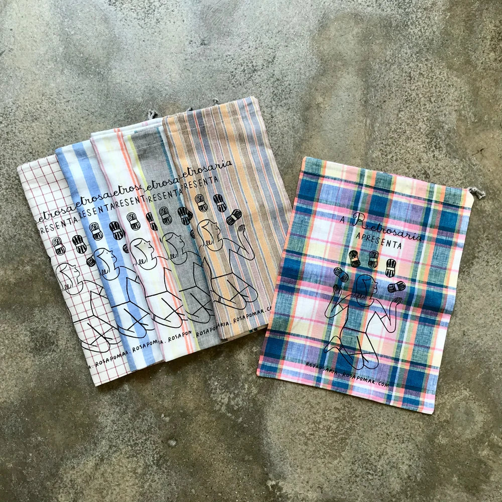 Retrosaria Rosa Pomar-Retrosaria Drawstring Project Bag-craft organizer-gather here online