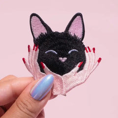 Malicieuse-Cat Hug Iron-on Patch-accessory-gather here online