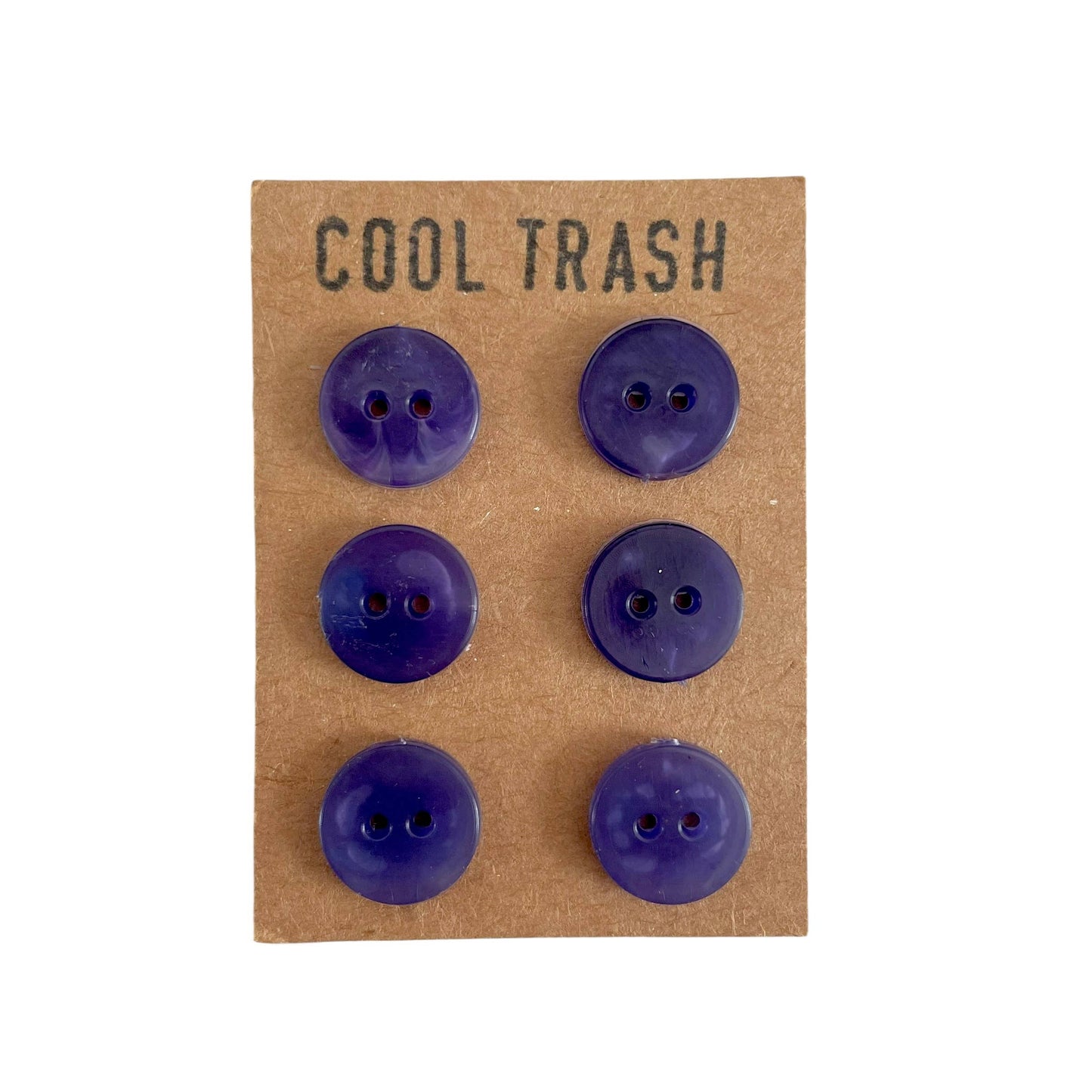 Cool Trash-12mm Recycled Plastic Button Set - Semitransparent Purple-button-gather here online