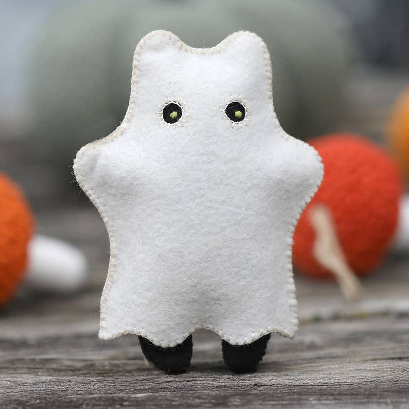 Kiriki Press-Ghost Cat Felt Doll Kit-embroidery kit-gather here online