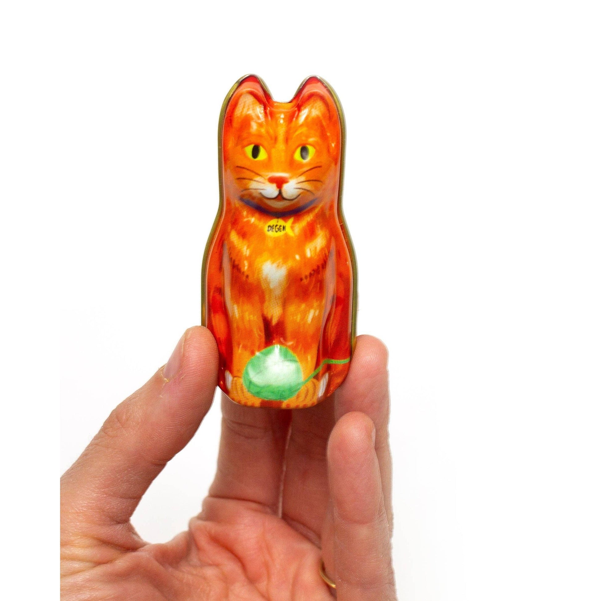 DEGEN-Orange Cat Tin - Stitch Markers-knitting notion-gather here online
