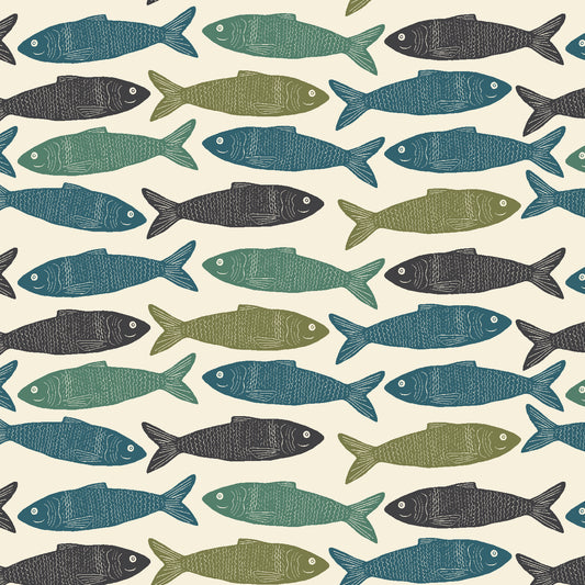 Cotton + Steel-Upstream Trout-fabric-gather here online