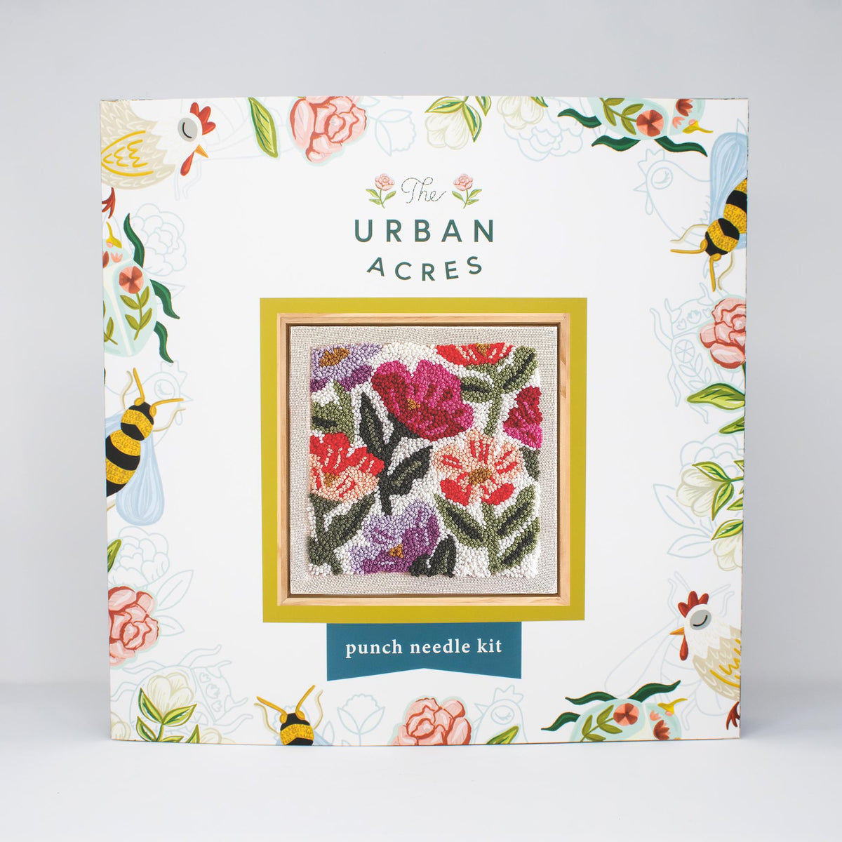 The Urban Acres-Wildflower Square Punch Needle Kit-craft kit-gather here online