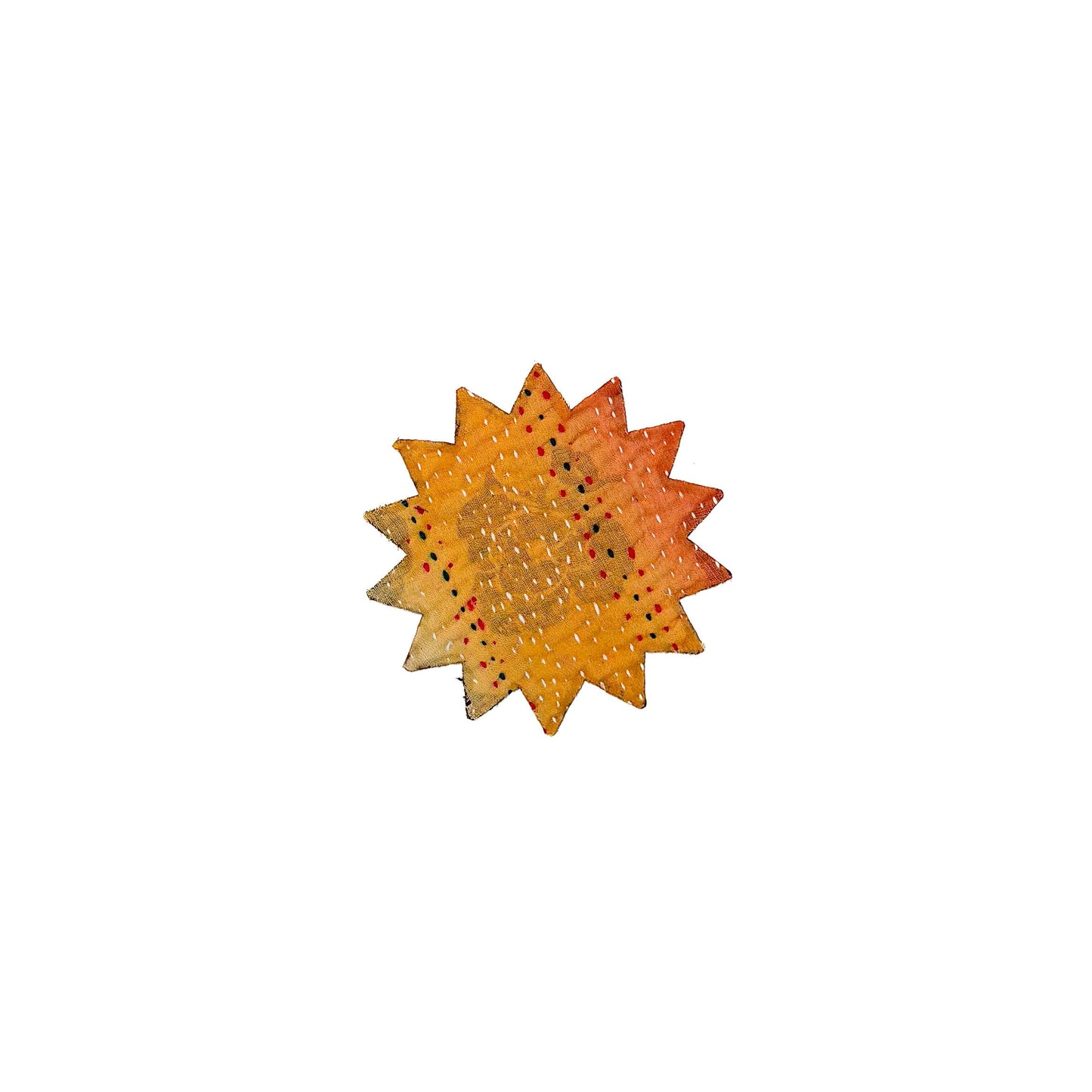 Otto Finn-Medium Kantha Sun Iron-On Patch-patches + pins-gather here online