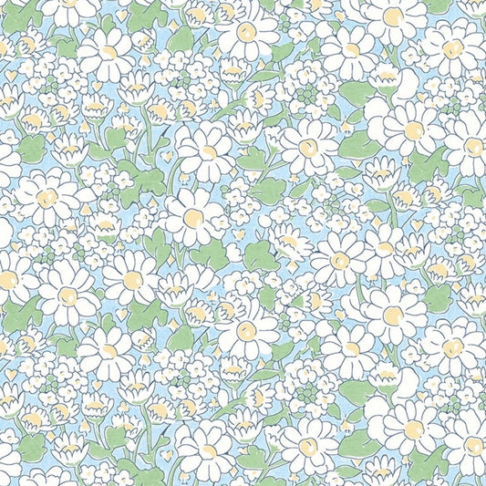 Liberty of London-Tana Lawn - Alice W Blue-fabric-gather here online