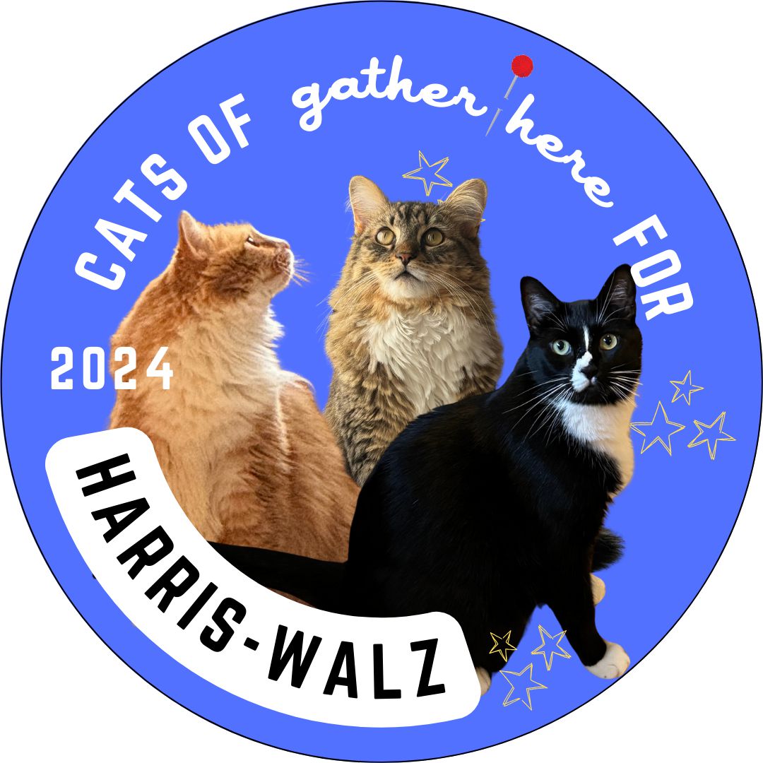 gather here-Cats of gh for Harris-Walz 2024 Sticker Sheet-sticker-gather here online