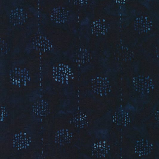 Artisan Batiks-Dot Connections Indigo-fabric-gather here online