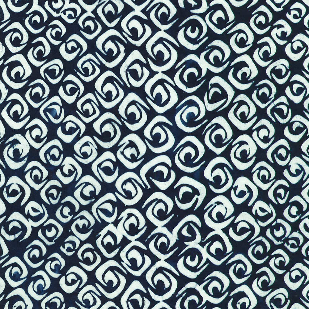 Artisan Batiks-Rosebud Indigo-fabric-gather here online