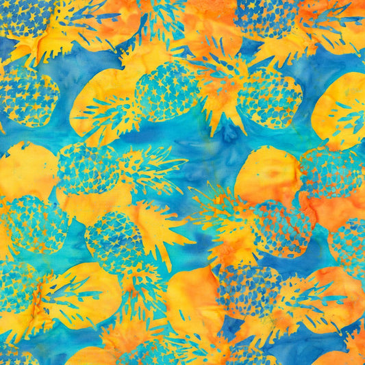 Robert Kaufman-Pineapples Sunrise-fabric-gather here online