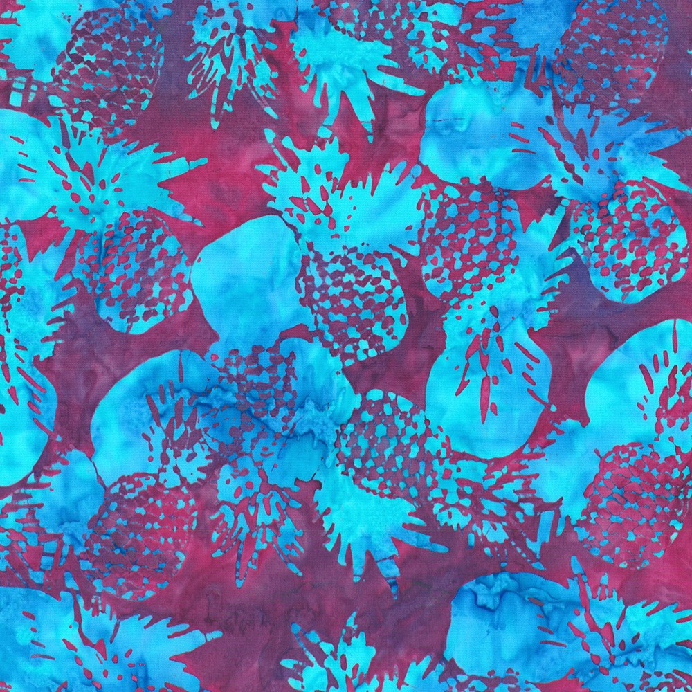 Robert Kaufman-Pineapples Blueberry-fabric-gather here online
