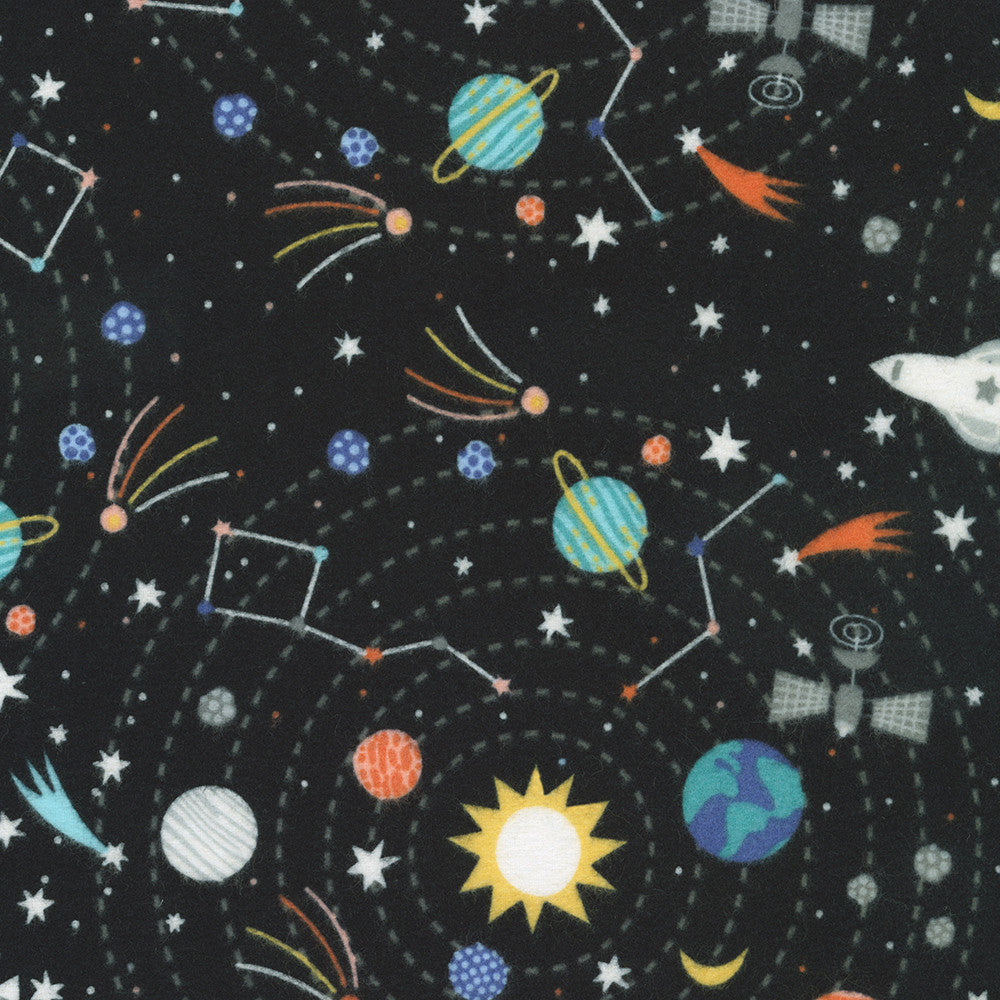 Robert Kaufman-Solar System Black-fabric-gather here online