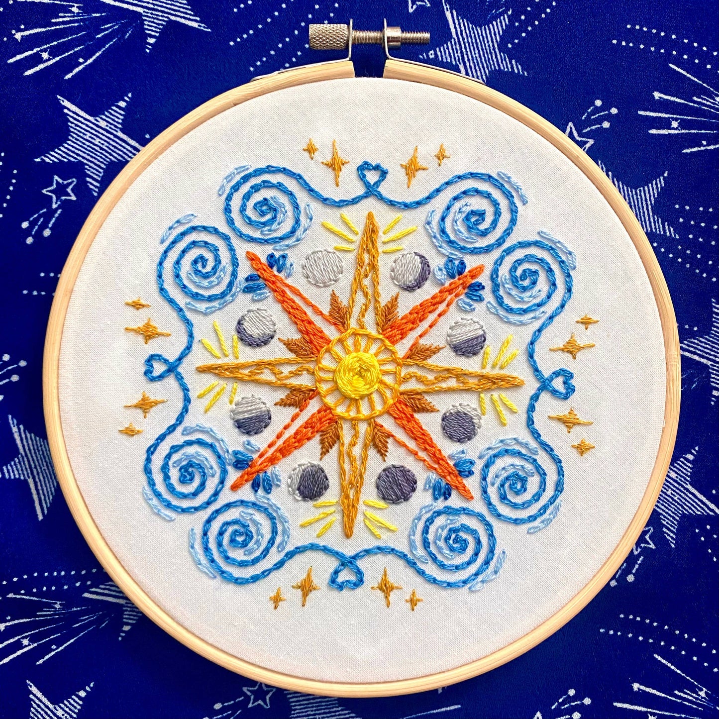 Stitches By Tiff-Celestial Mandala Embroidery Kit-embroidery kit-gather here online