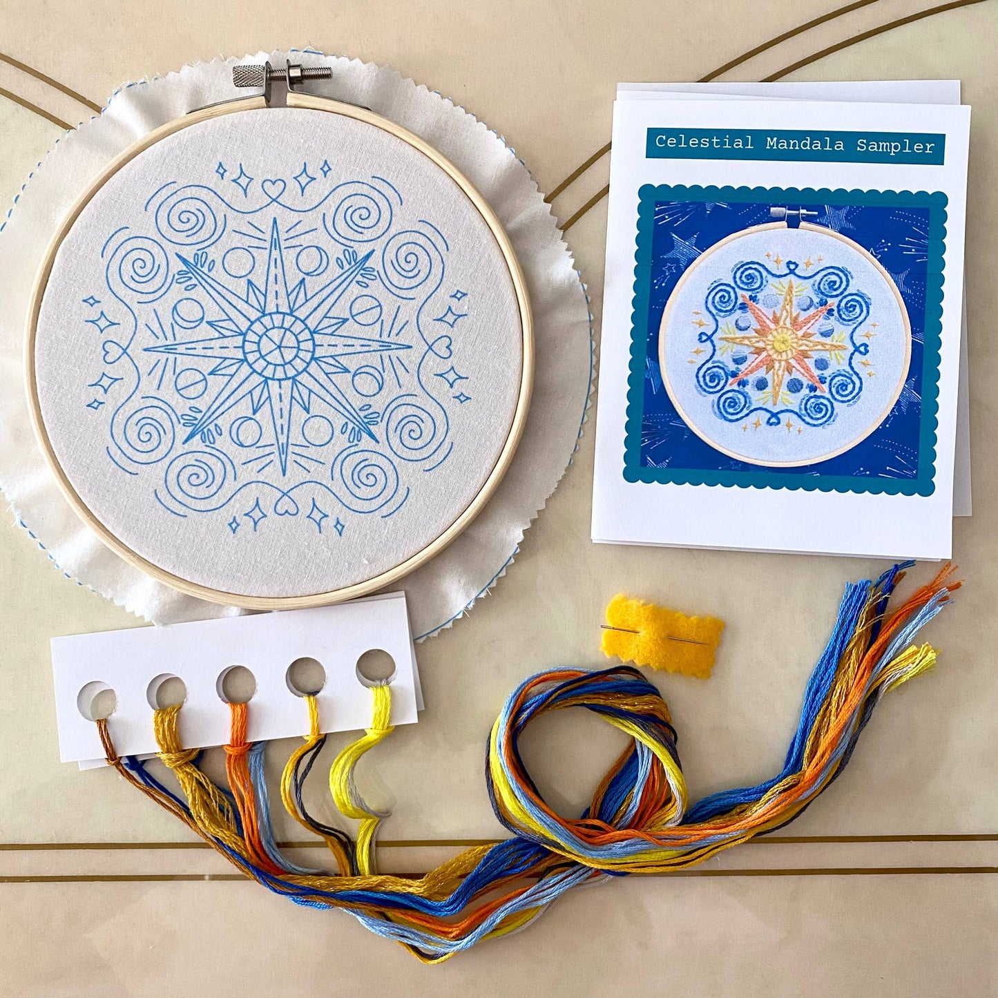 Stitches By Tiff-Celestial Mandala Embroidery Kit-embroidery kit-gather here online