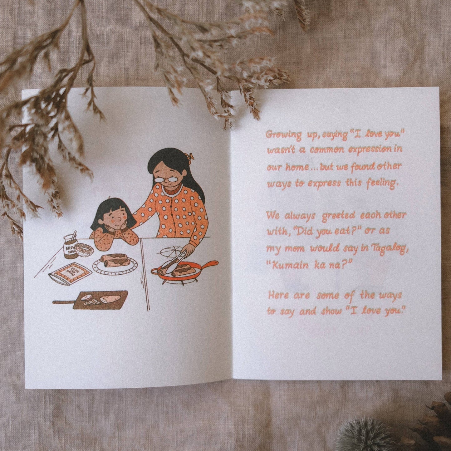 Justine Gilbuena-Did You Eat? Risograph Zine-book-gather here online