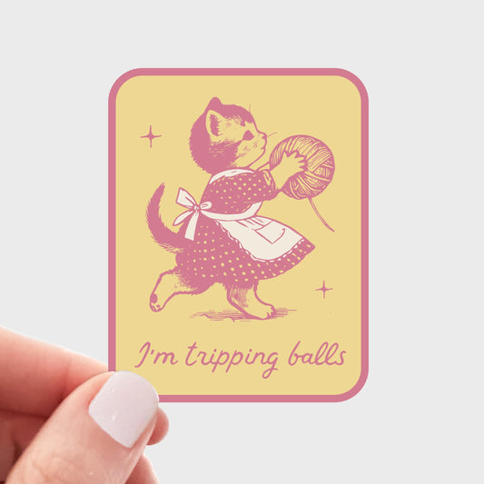 Yarnival-I'm Tripping Balls Sticker-sticker-gather here online