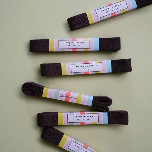 Matchy Matchy Sewing Club-Espresso Webbing 1.25"-trim-gather here online