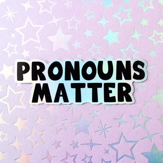 Crafty Queer Studio-Pronouns Matter Sticker-accessory-gather here online