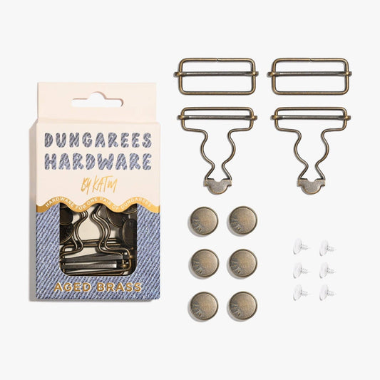 Kylie and The Machine-Dungarees Hardware Kit - Aged Brass-hardware kit-gather here online