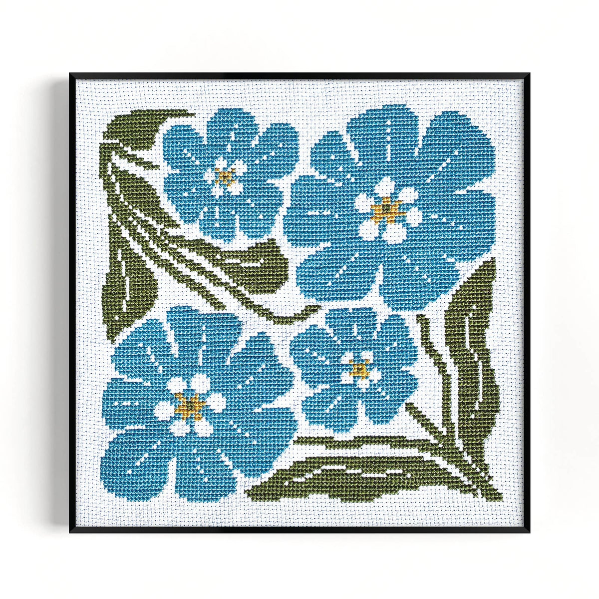 Budgiegoods-Forget Me Not Beginner Cross Stitch Kit-xstitch kit-gather here online