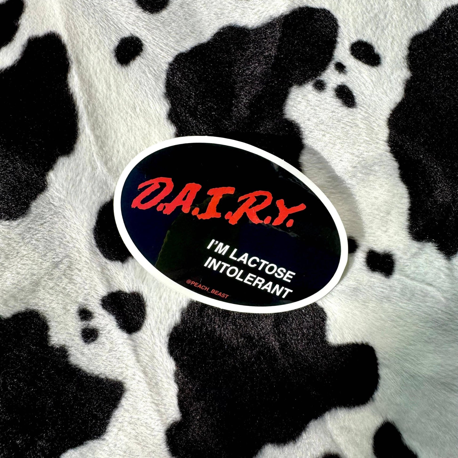 Peach Beast-Dairy Lactose Intolerant Sticker-sticker-gather here online