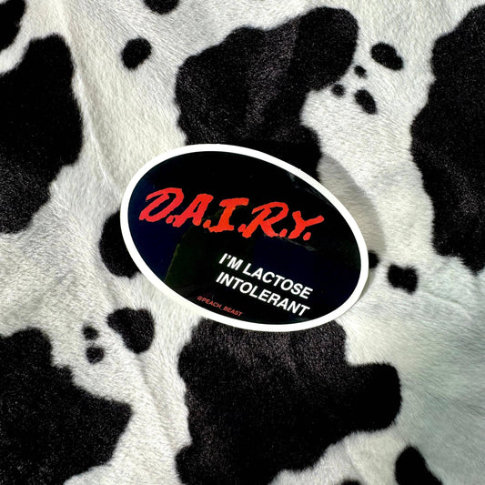 Peach Beast-Dairy Lactose Intolerant Sticker-sticker-gather here online