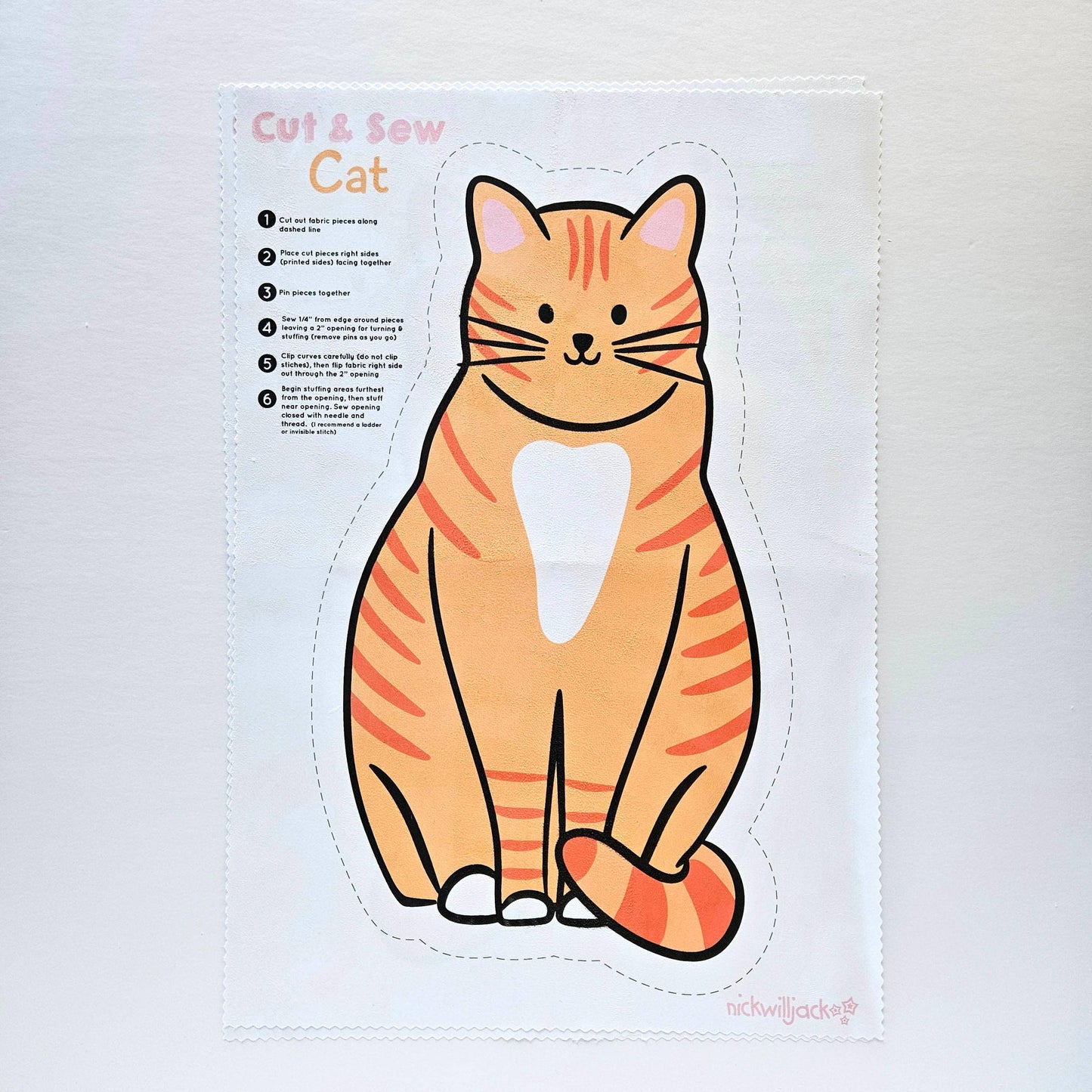 Nickwilljack-DIY Beginner Cat Sewing Kit-sewing kit-gather here online