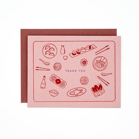 Sherry's Palette-Thank You Dinner Greeting Card-greeting card-gather here online