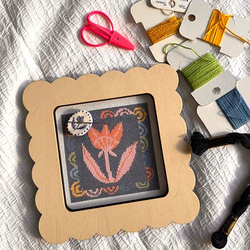 Fraymeworks-Scallop Square Medium Needlepoint Stretcher Frame-craft notion-gather here online