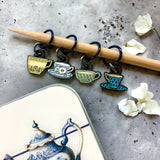 Firefly Notes-Tea Set Stitch Marker Pack-knitting notion-gather here online