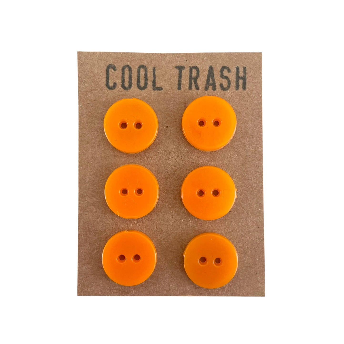 Cool Trash-12mm Recycled Plastic Button Set - Syrorange-button-gather here online