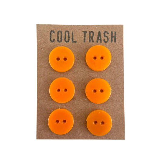 Cool Trash-12mm Recycled Plastic Button Set - Syrorange-button-gather here online