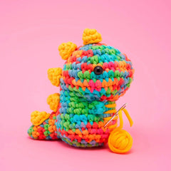 The Woobles-Fred the Rainbow Dinosaur Beginner Crochet Kit-knitting / crochet kit-gather here online