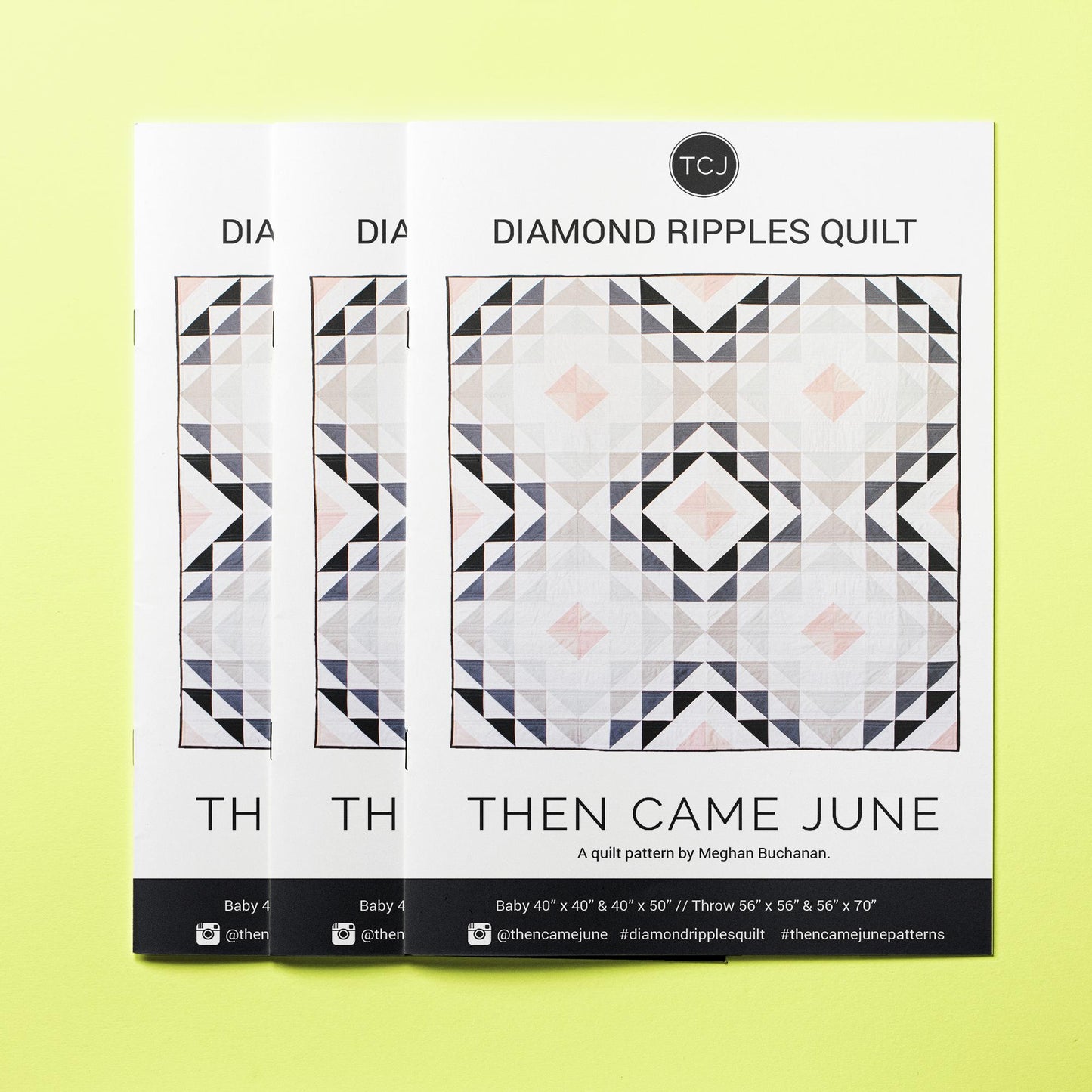 Then Came June-Diamond Ripples Quilt Pattern-quilting pattern-gather here online