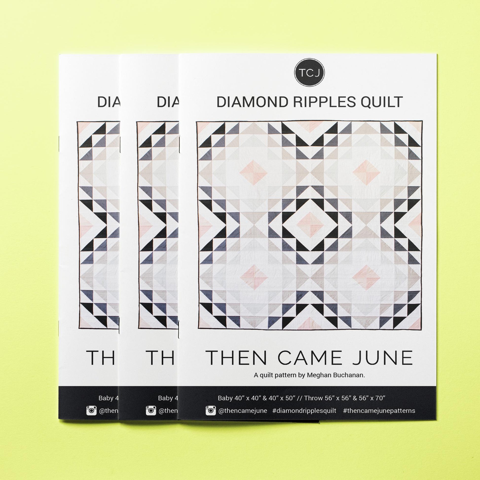 Then Came June-Diamond Ripples Quilt Pattern-quilting pattern-gather here online