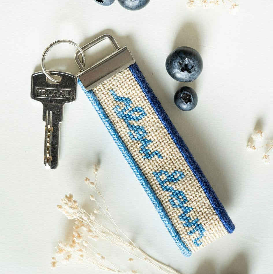 Slow Down, U're Doing Fine Needlepoint Key Fob Kit