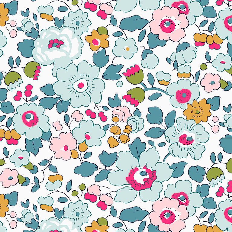 Liberty of London-Tana Lawn - Betsy Multi Pastel-fabric-gather here online