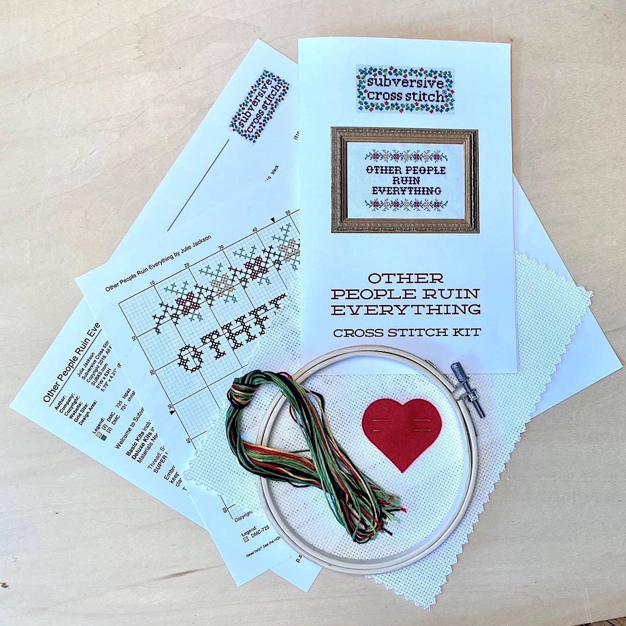 Subversive Cross Stitch-I'm Coming to the Cottage Deluxe Cross Stitch Kit-xstitch kit-gather here online