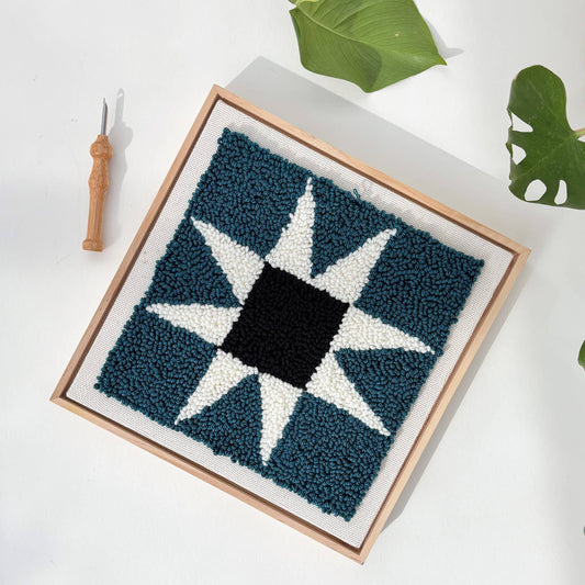 The Urban Acres-Sawtooth Quilt Star Punch Needle Kit-craft kit-gather here online